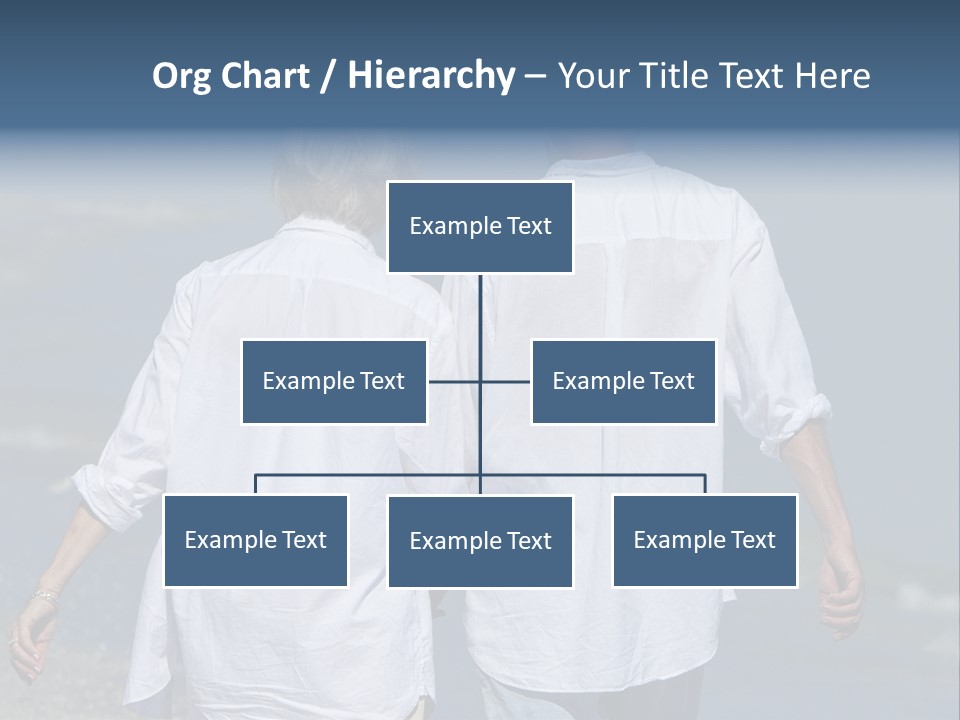 A Man And A Woman Walking Along The Beach PowerPoint Template