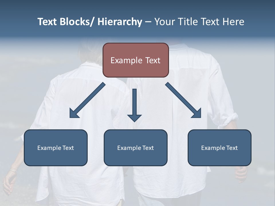 A Man And A Woman Walking Along The Beach PowerPoint Template