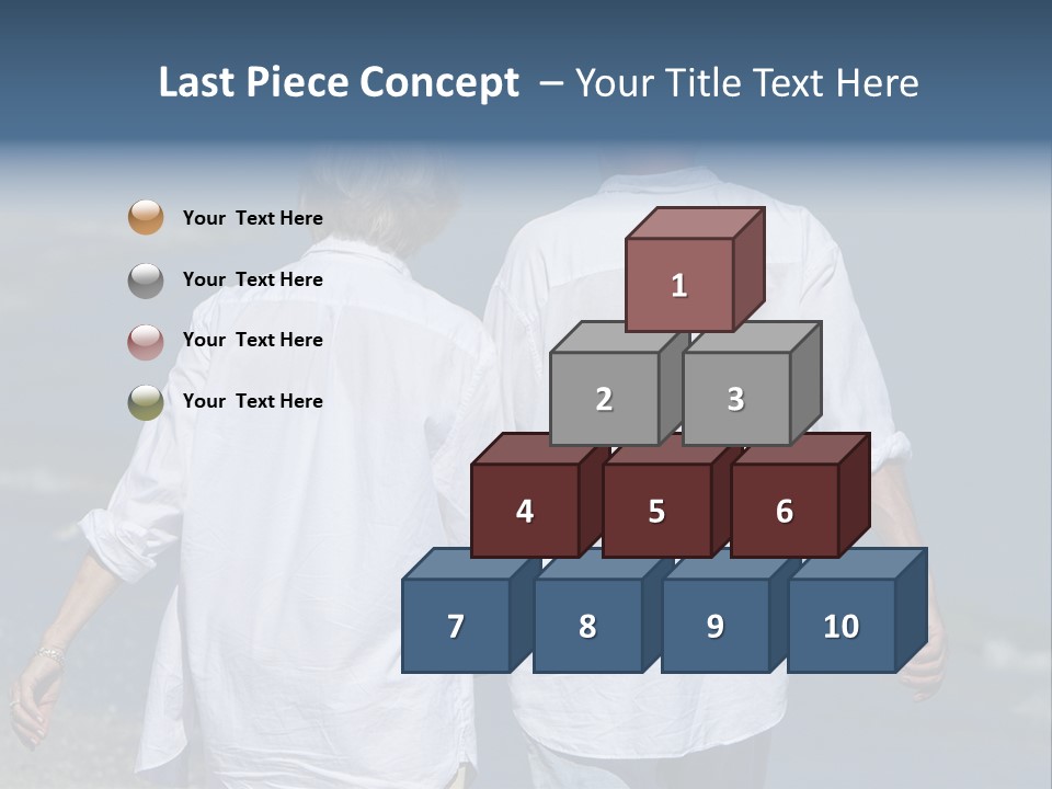 A Man And A Woman Walking Along The Beach PowerPoint Template