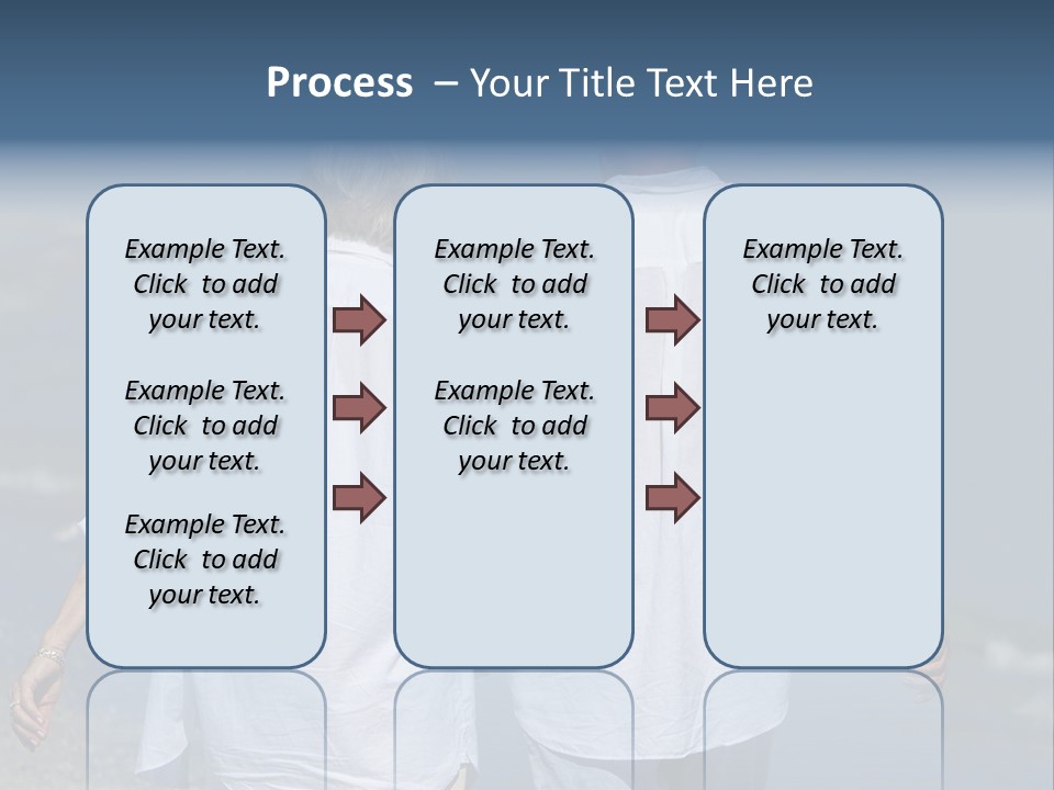 A Man And A Woman Walking Along The Beach PowerPoint Template