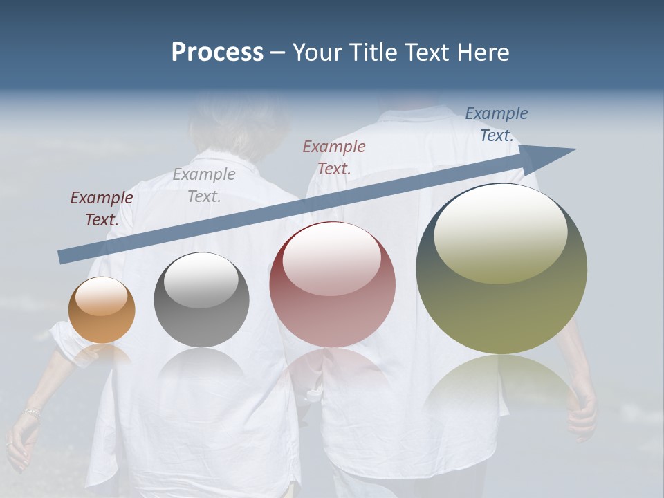 A Man And A Woman Walking Along The Beach PowerPoint Template