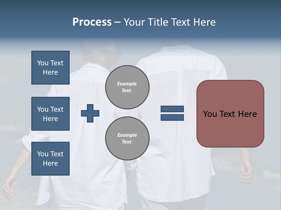 A Man And A Woman Walking Along The Beach PowerPoint Template