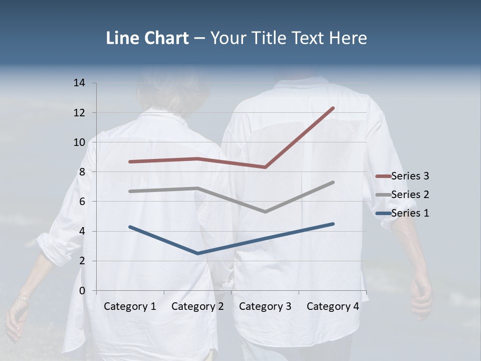 A Man And A Woman Walking Along The Beach PowerPoint Template