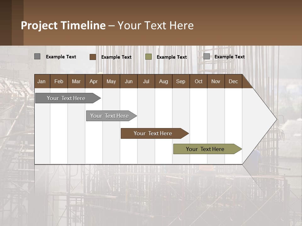 A Group Of Construction Workers Working On A Building PowerPoint Template