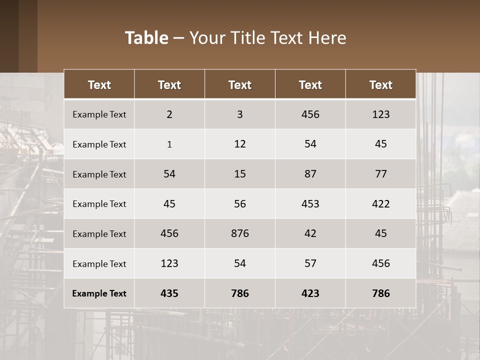 A Group Of Construction Workers Working On A Building PowerPoint Template