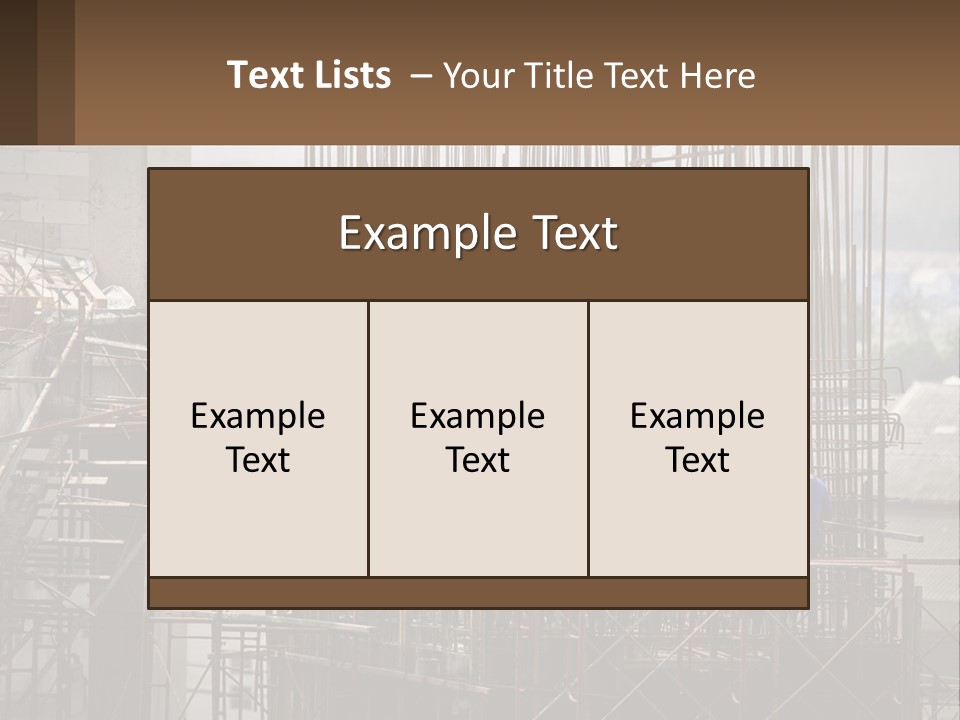 A Group Of Construction Workers Working On A Building PowerPoint Template
