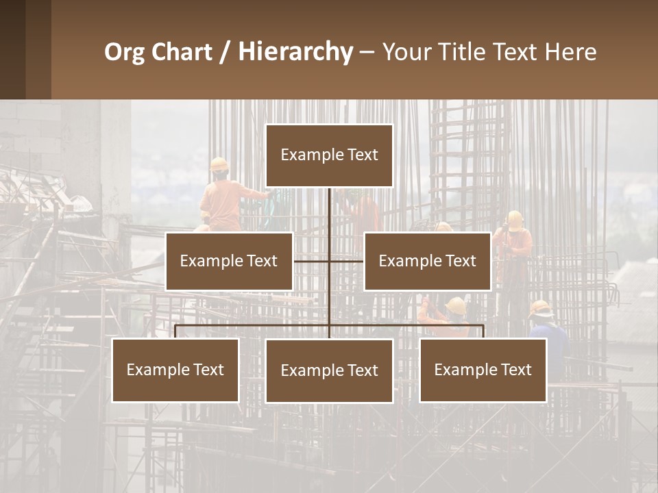 A Group Of Construction Workers Working On A Building PowerPoint Template