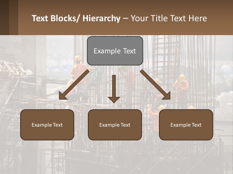 A Group Of Construction Workers Working On A Building PowerPoint Template