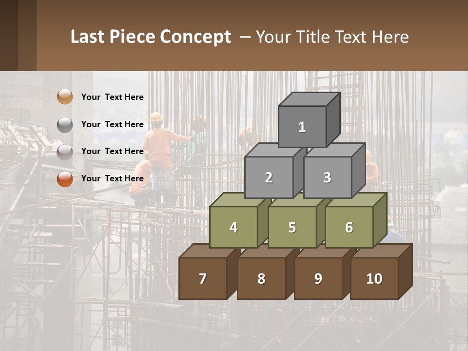 A Group Of Construction Workers Working On A Building PowerPoint Template