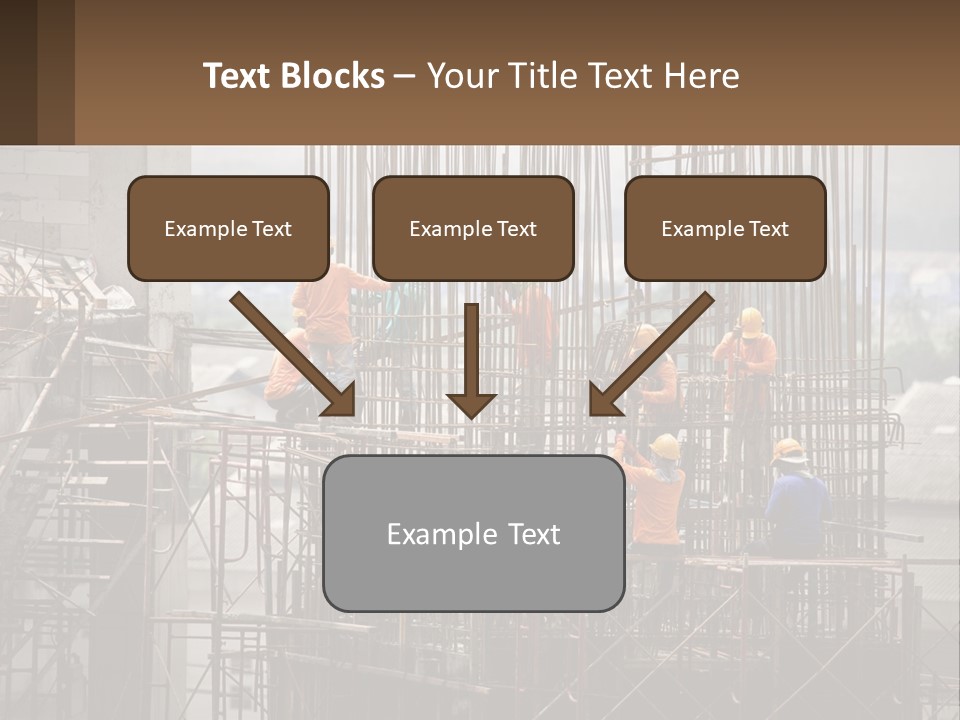 A Group Of Construction Workers Working On A Building PowerPoint Template