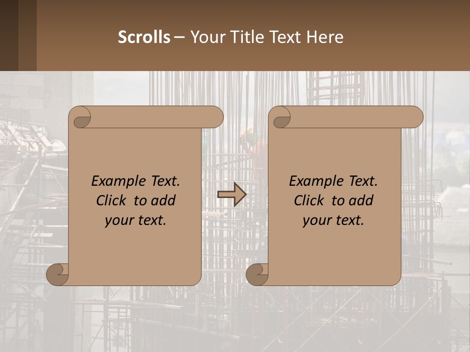 A Group Of Construction Workers Working On A Building PowerPoint Template