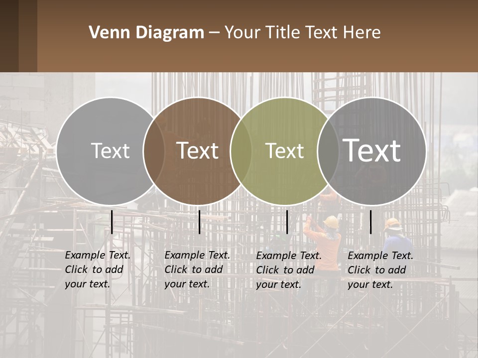 A Group Of Construction Workers Working On A Building PowerPoint Template
