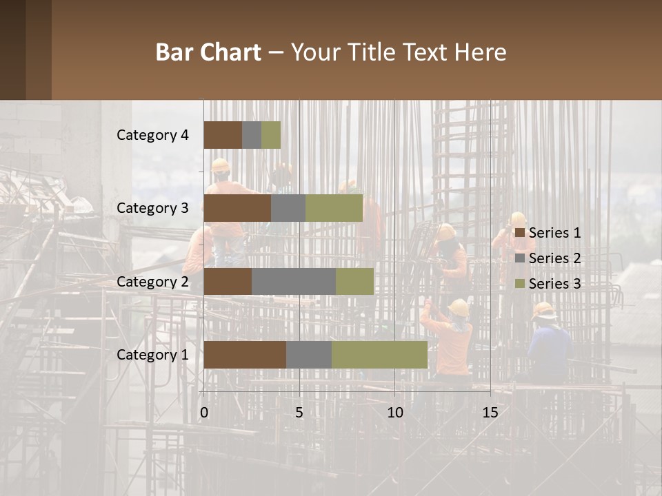 A Group Of Construction Workers Working On A Building PowerPoint Template