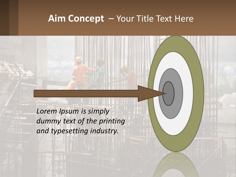 A Group Of Construction Workers Working On A Building PowerPoint Template