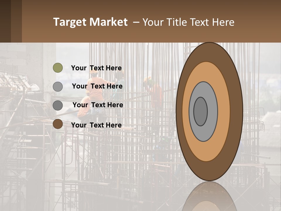 A Group Of Construction Workers Working On A Building PowerPoint Template