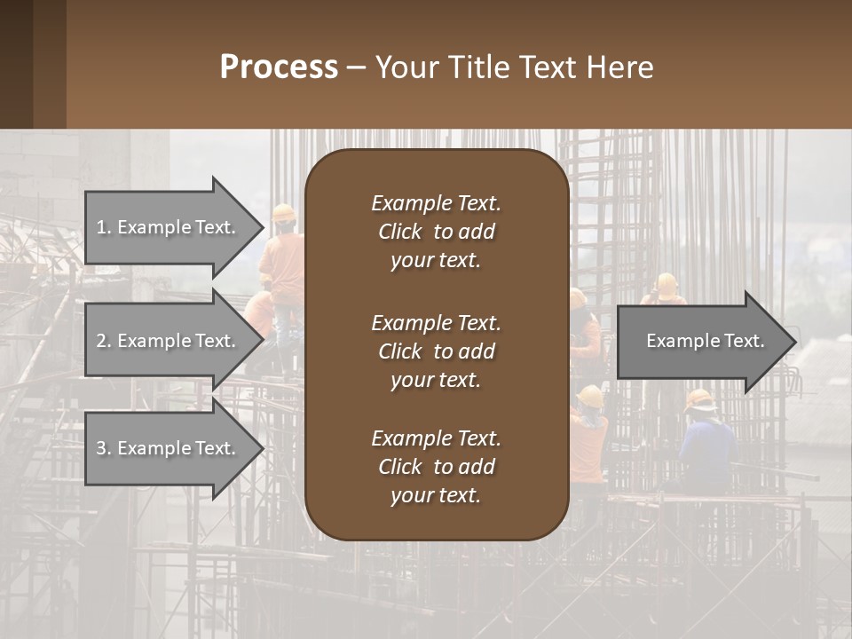 A Group Of Construction Workers Working On A Building PowerPoint Template
