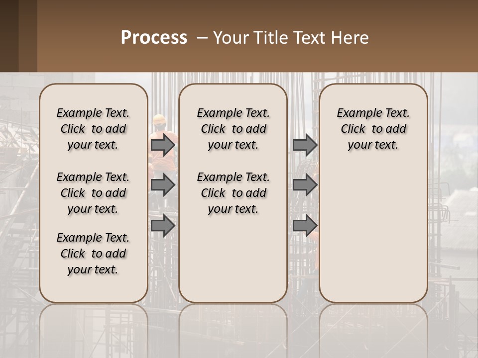 A Group Of Construction Workers Working On A Building PowerPoint Template