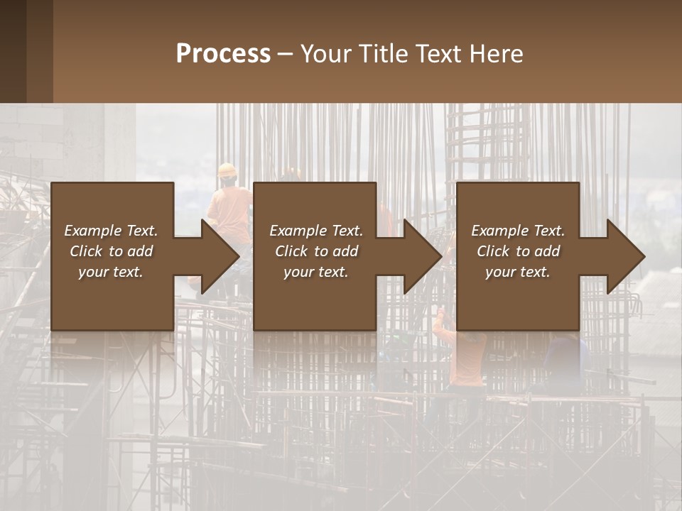 A Group Of Construction Workers Working On A Building PowerPoint Template