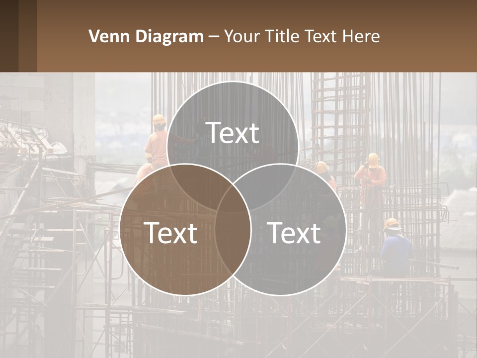 A Group Of Construction Workers Working On A Building PowerPoint Template