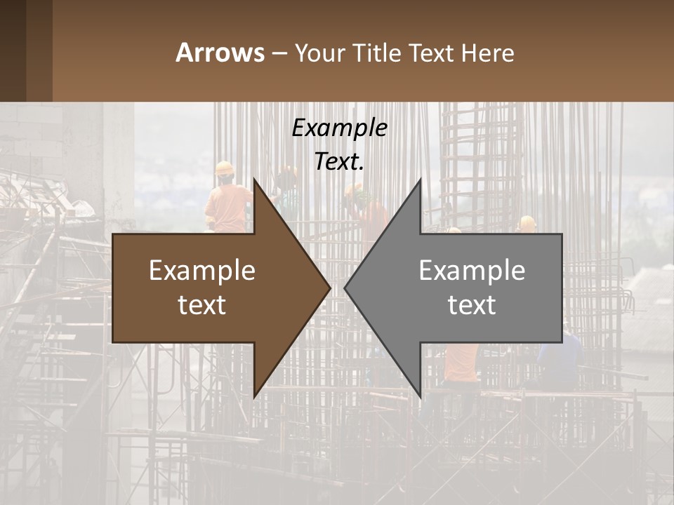 A Group Of Construction Workers Working On A Building PowerPoint Template