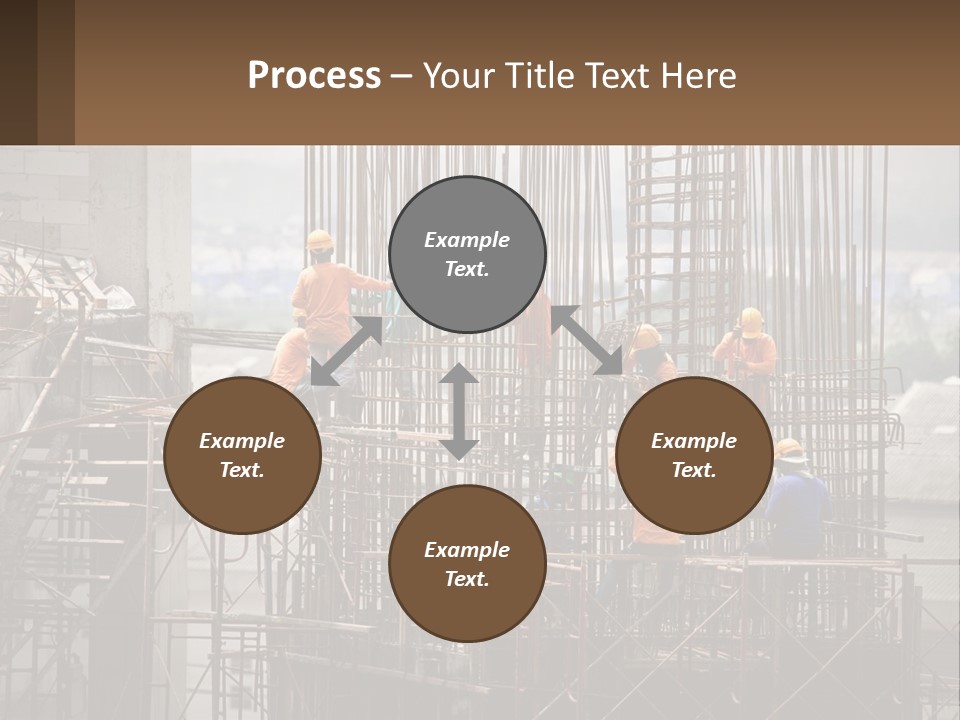 A Group Of Construction Workers Working On A Building PowerPoint Template