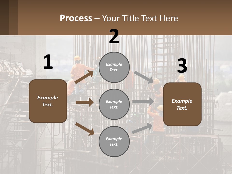 A Group Of Construction Workers Working On A Building PowerPoint Template