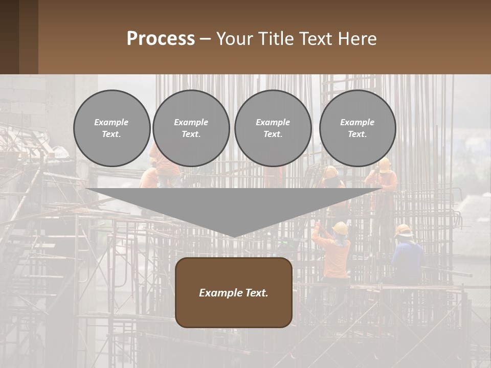 A Group Of Construction Workers Working On A Building PowerPoint Template