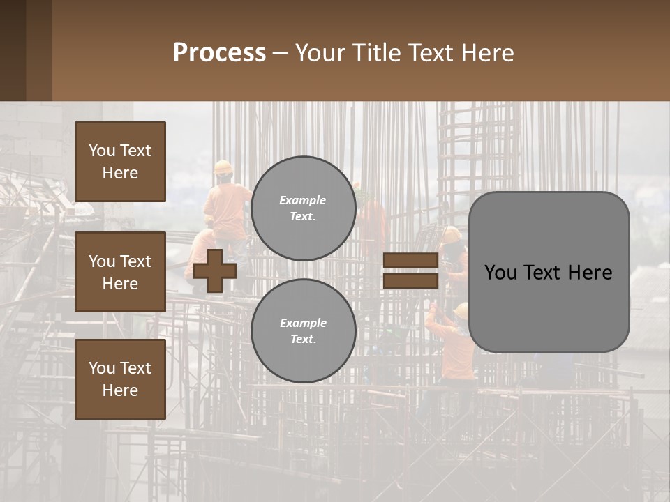 A Group Of Construction Workers Working On A Building PowerPoint Template