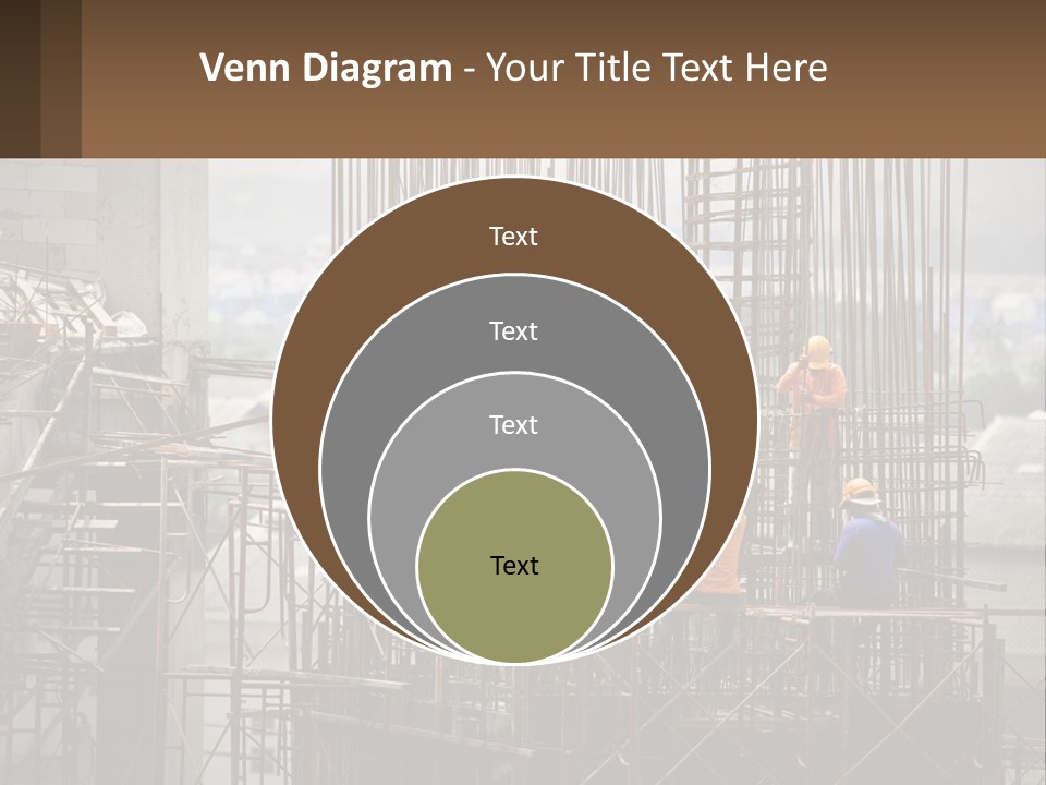 A Group Of Construction Workers Working On A Building PowerPoint Template