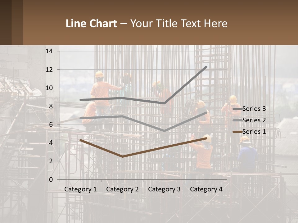 A Group Of Construction Workers Working On A Building PowerPoint Template