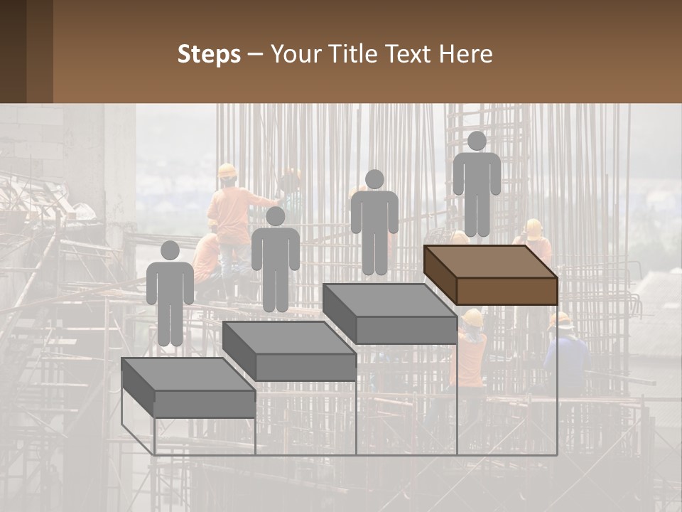A Group Of Construction Workers Working On A Building PowerPoint Template
