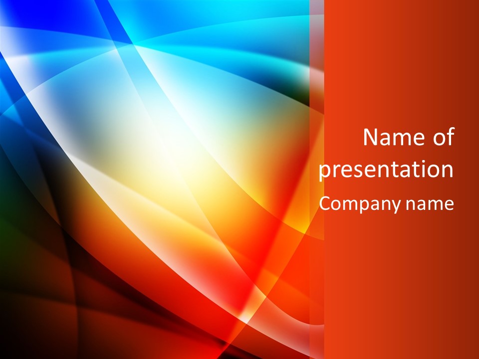 A Colorful Abstract Background With The Words Name Of Presentation Company Name PowerPoint Template