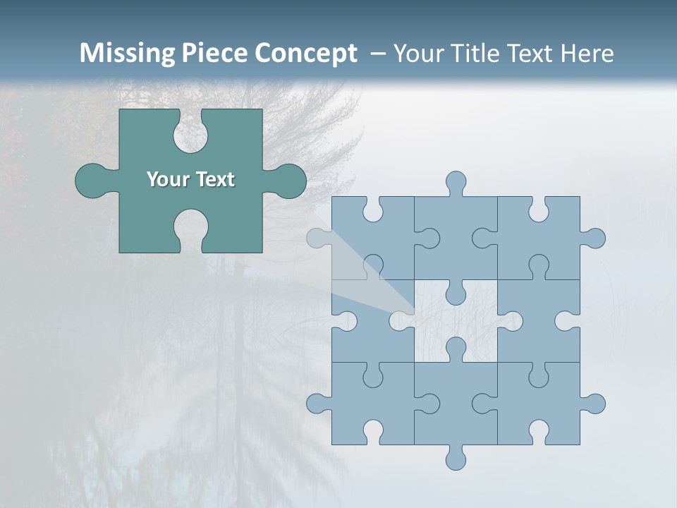 A Lake Surrounded By Trees With Fog In The Air PowerPoint Template