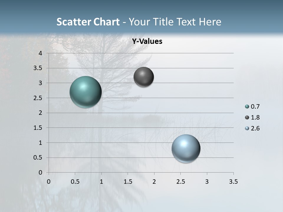 A Lake Surrounded By Trees With Fog In The Air PowerPoint Template