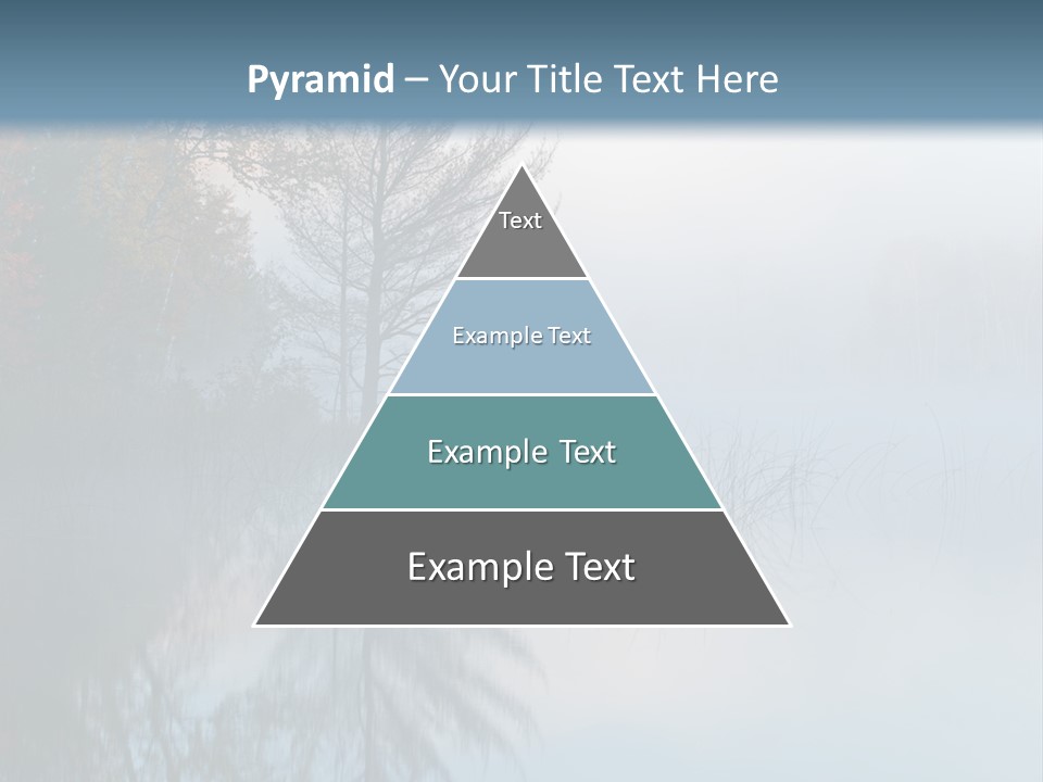 A Lake Surrounded By Trees With Fog In The Air PowerPoint Template