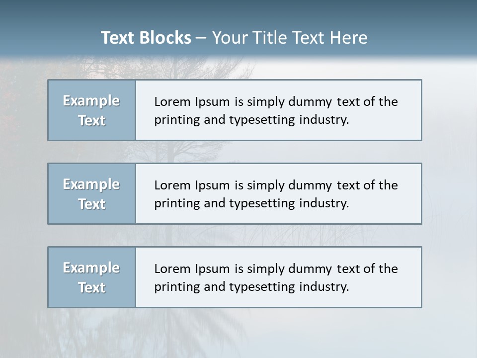 A Lake Surrounded By Trees With Fog In The Air PowerPoint Template