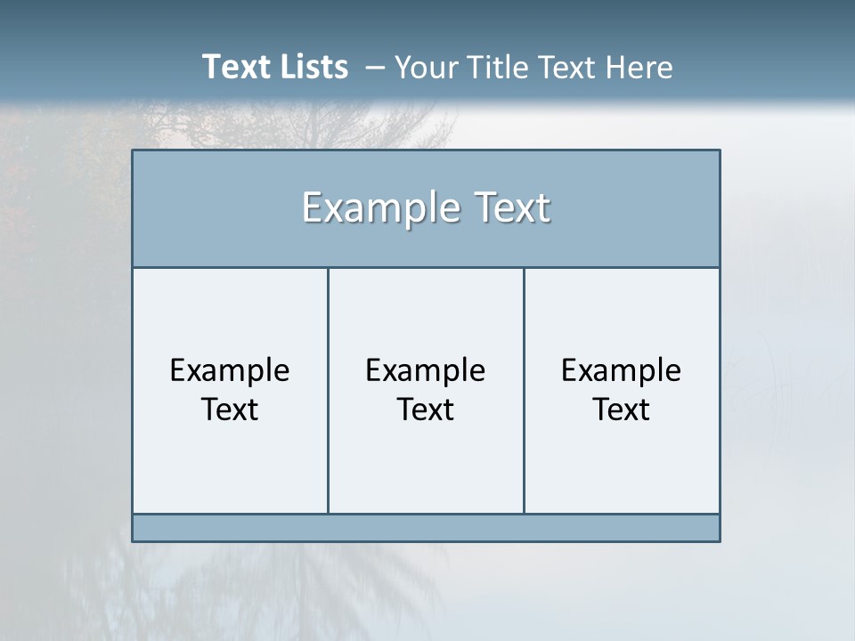 A Lake Surrounded By Trees With Fog In The Air PowerPoint Template