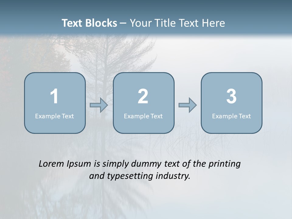 A Lake Surrounded By Trees With Fog In The Air PowerPoint Template