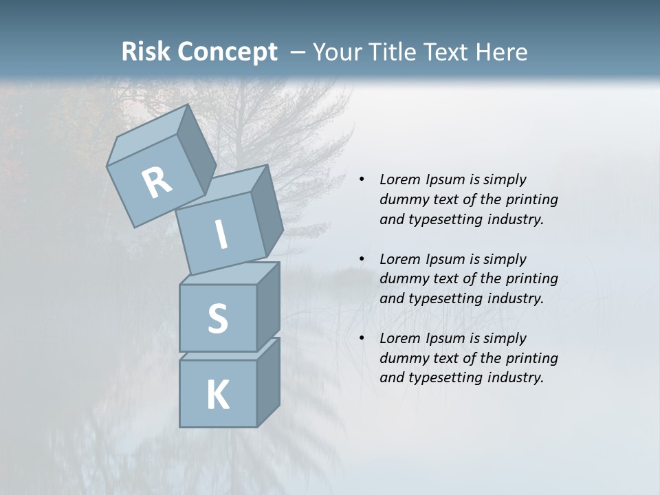 A Lake Surrounded By Trees With Fog In The Air PowerPoint Template