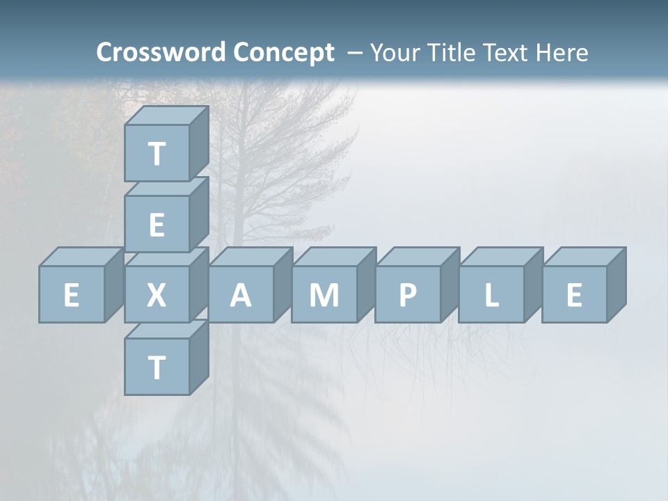 A Lake Surrounded By Trees With Fog In The Air PowerPoint Template