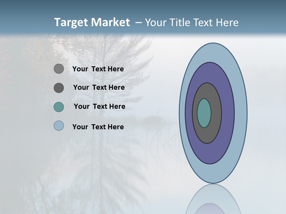 A Lake Surrounded By Trees With Fog In The Air PowerPoint Template