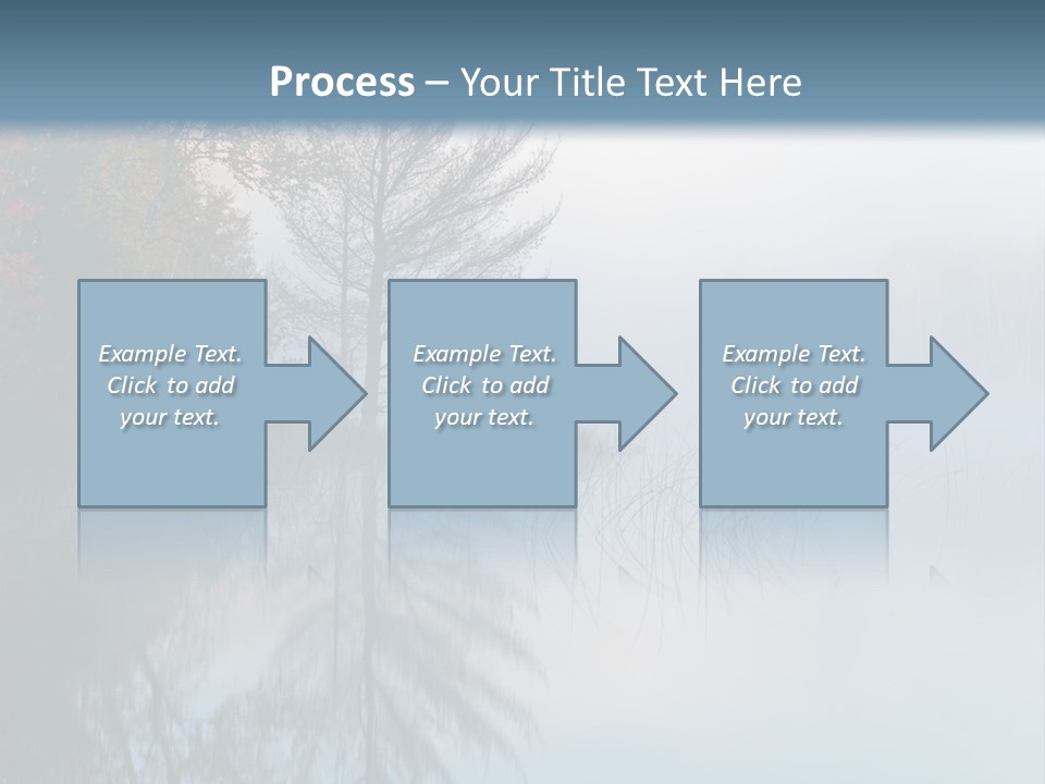 A Lake Surrounded By Trees With Fog In The Air PowerPoint Template