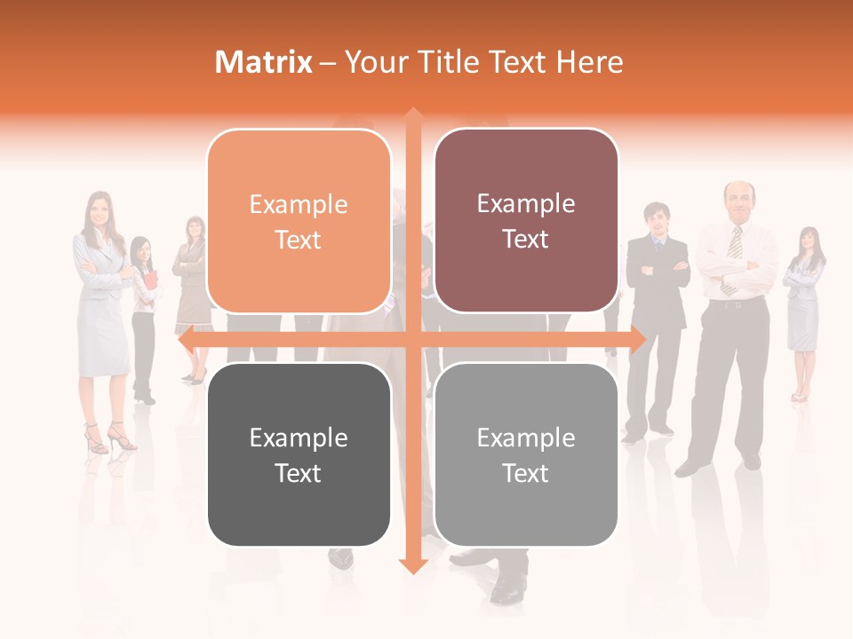 A Group Of Business People Standing In Front Of Each Other PowerPoint Template
