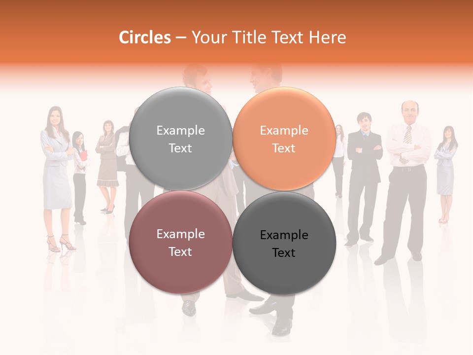 A Group Of Business People Standing In Front Of Each Other PowerPoint Template