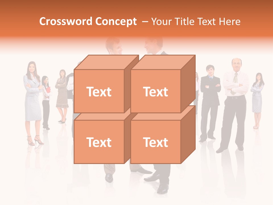 A Group Of Business People Standing In Front Of Each Other PowerPoint Template