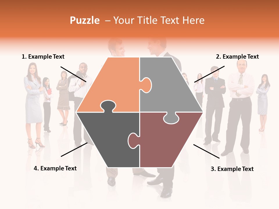 A Group Of Business People Standing In Front Of Each Other PowerPoint Template