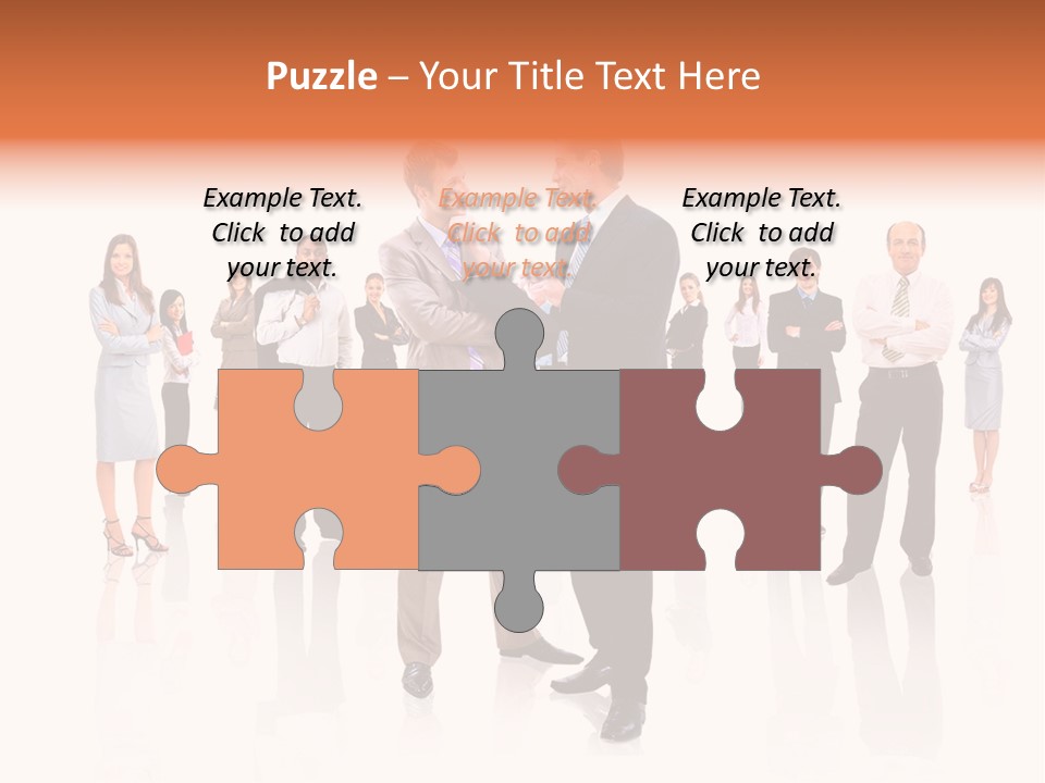 A Group Of Business People Standing In Front Of Each Other PowerPoint Template