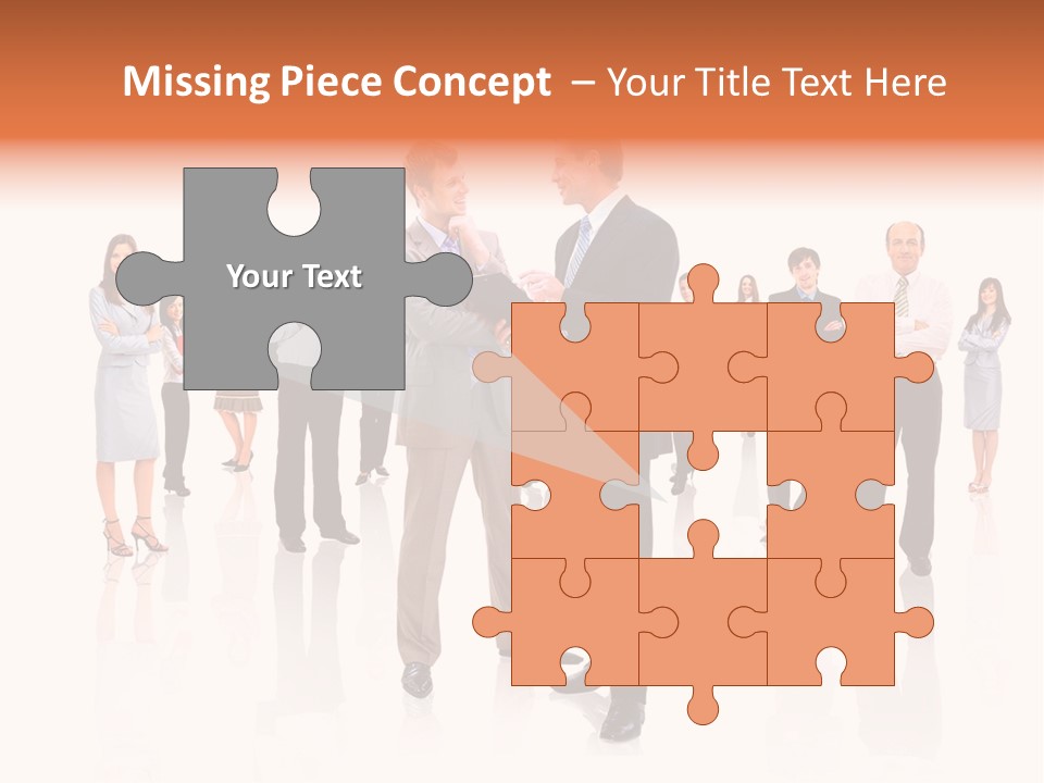 A Group Of Business People Standing In Front Of Each Other PowerPoint Template