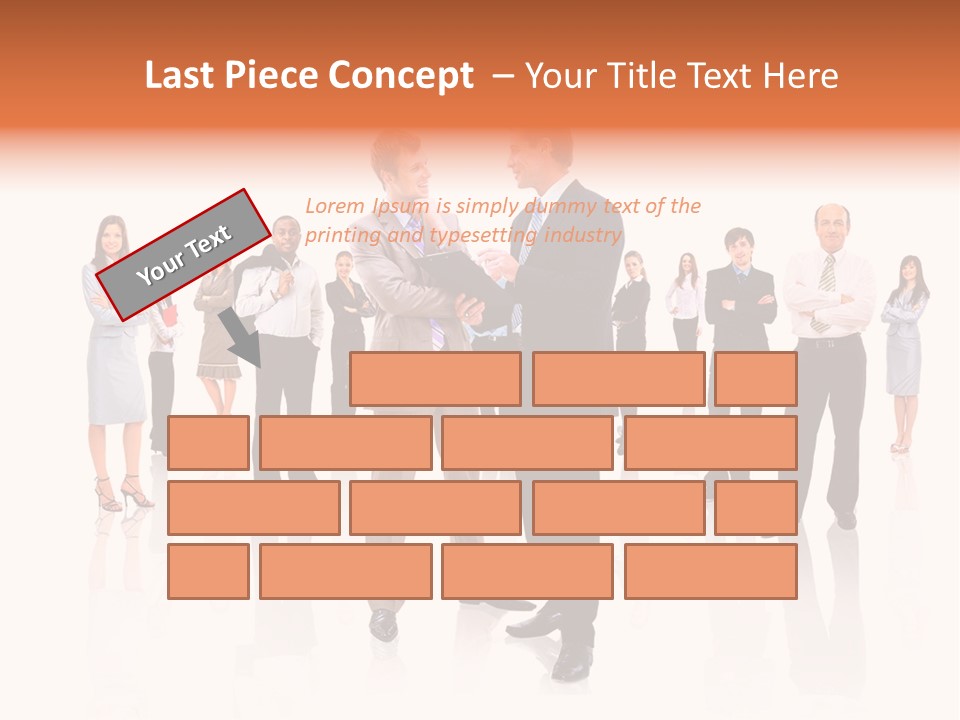 A Group Of Business People Standing In Front Of Each Other PowerPoint Template