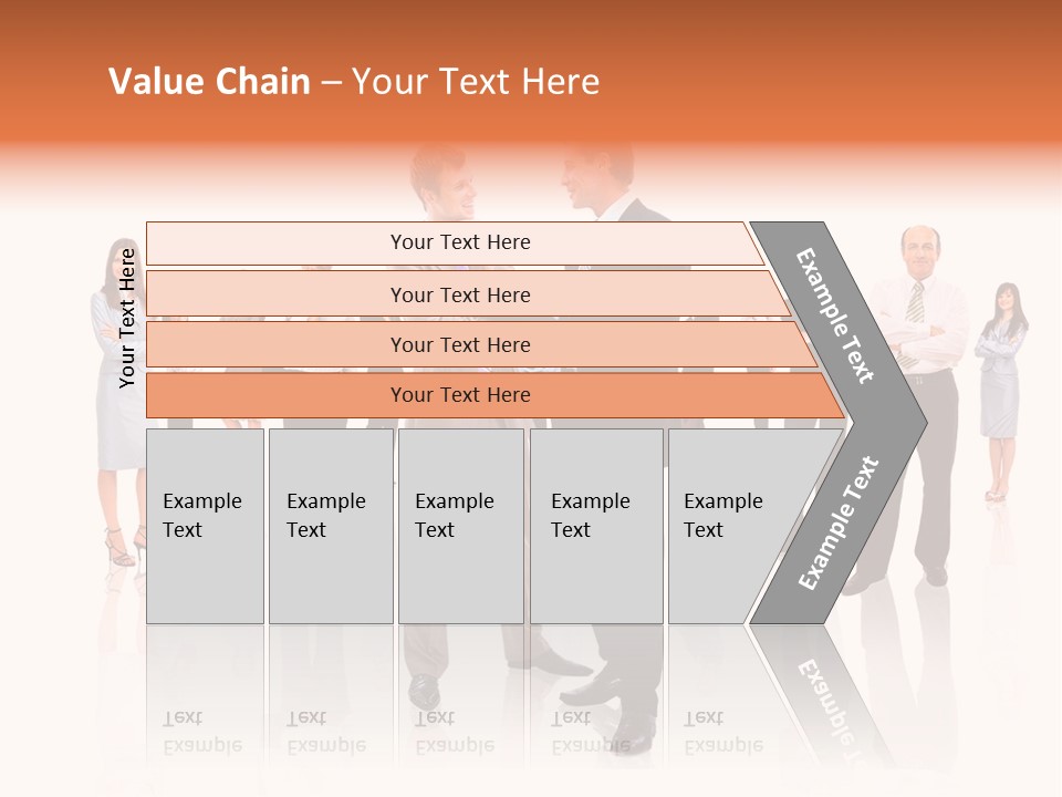 A Group Of Business People Standing In Front Of Each Other PowerPoint Template